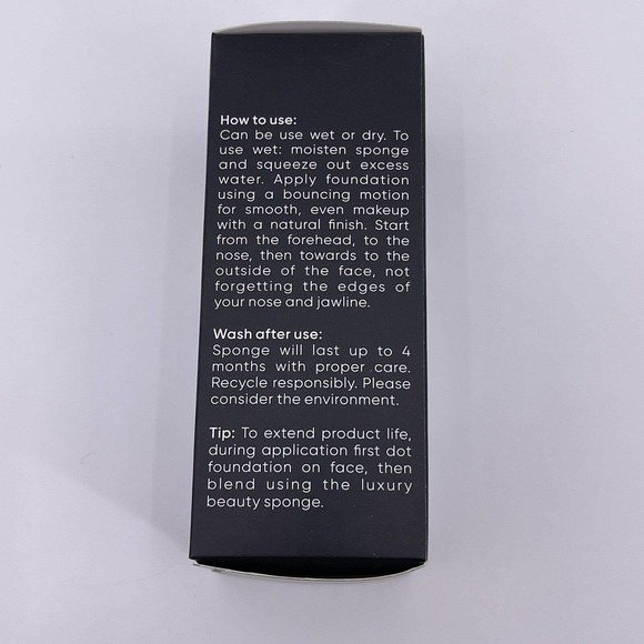 Elaina Badro 3 Eye Makeup Brushes w Pouch 2 Piece Luxury Beauty Sponge Set NEW - Picture 9 of 11